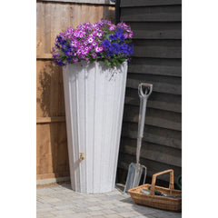 Cosmo 200 Litre Water Butt Planters - White Marble