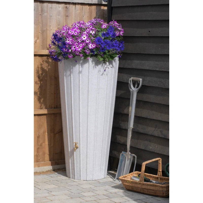 Cosmo 200 Litre Water Butt Planters - White Marble