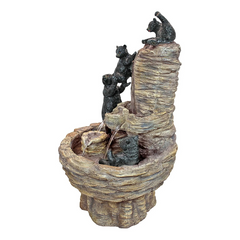 Design Toscano Water Fountain - Rocky Mountain Splash Black Bears Garden Decor Fountain - Outdoor Water Feature