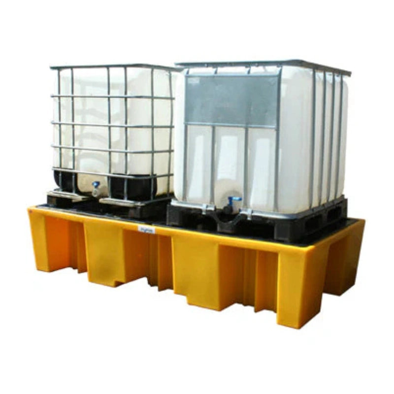 Double IBC Bund Pallet - Yellow