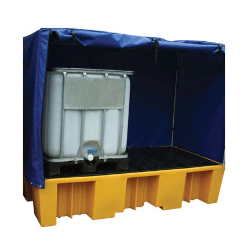 Double IBC Bund Yellow c/w Frame and Cover