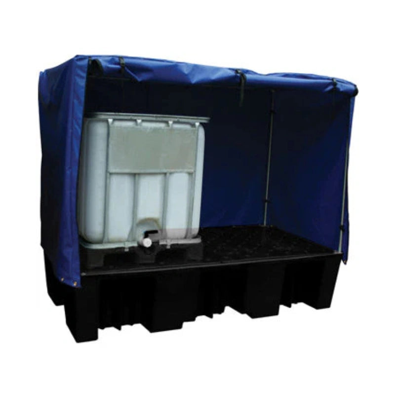 Double IBC Bund with Frame with Cover