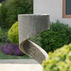 Glitzhome Decorative Tiered Outdoor Water Fountain with LED Light