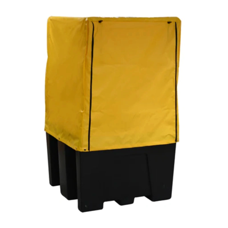 Heavy Duty Single IBC Bund Cover & Frame - Yellow