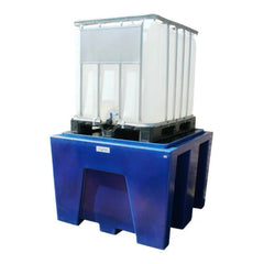 IBC Bund Pallet - Blue with PE Grid