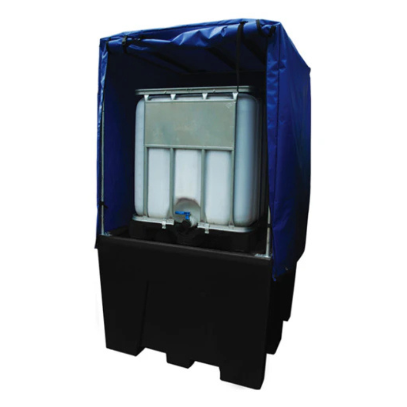 IBC Bund Pallet Black- c/w Grid & Premium Cover