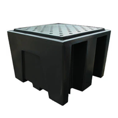 IBC Bund Pallet Black c/w Grid and Premium Yellow Cover