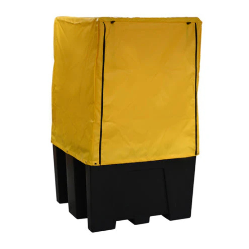 IBC Bund Pallet Black with Premium Yellow Cover