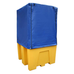 IBC Bund Pallet Yellow - c/w Grid & Premium Cover