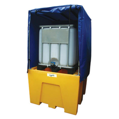 IBC Bund Pallet Yellow - c/w Grid & Premium Cover