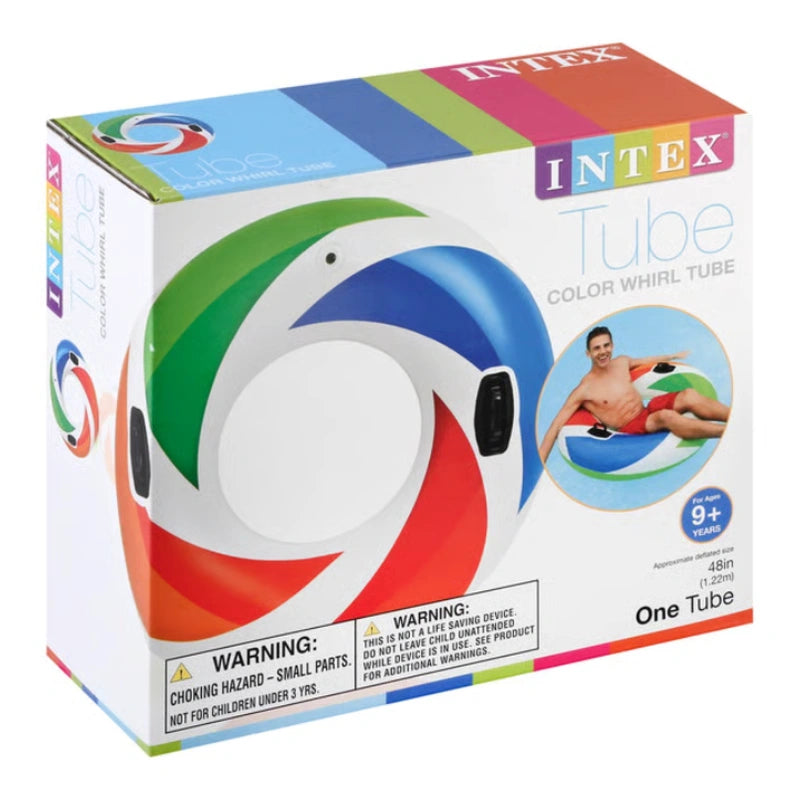 Intex Inflatable Colour Whirl Tube 48in - 9+ Max 100kg