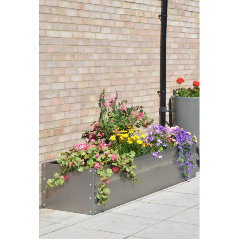 Large 2400 x 600 x 600mm Galvanised Raised Garden Bed – Durable & Deep Root Support