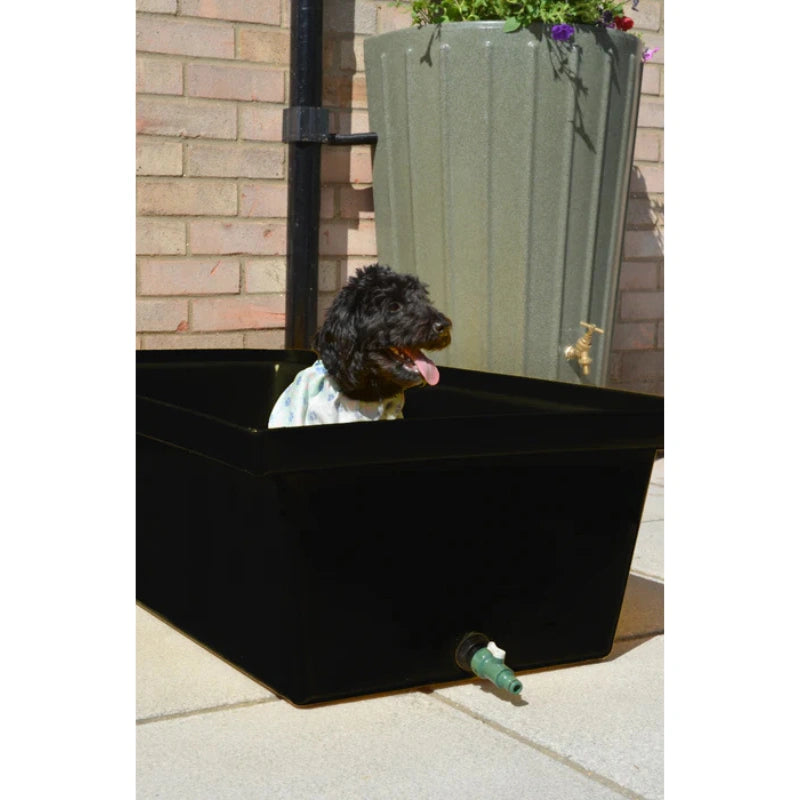 Large Dog Bath 115 Litre with Drain Valve  - Black