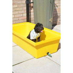 Large Dog Bath 115 Litre with Drain Valve  - Yellow