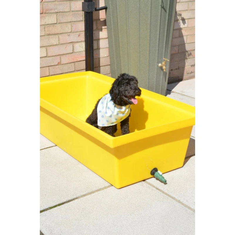 Large Dog Bath 115 Litre with Drain Valve  - Yellow