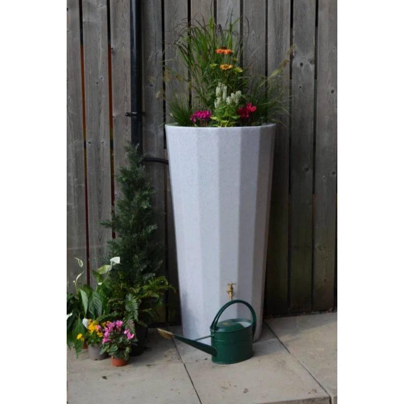 Metropolitan Water Butt Planter - White Marble