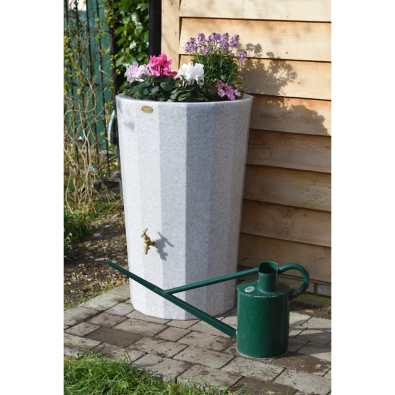 Midi Metropolitan Water Butt Planter - White Marble