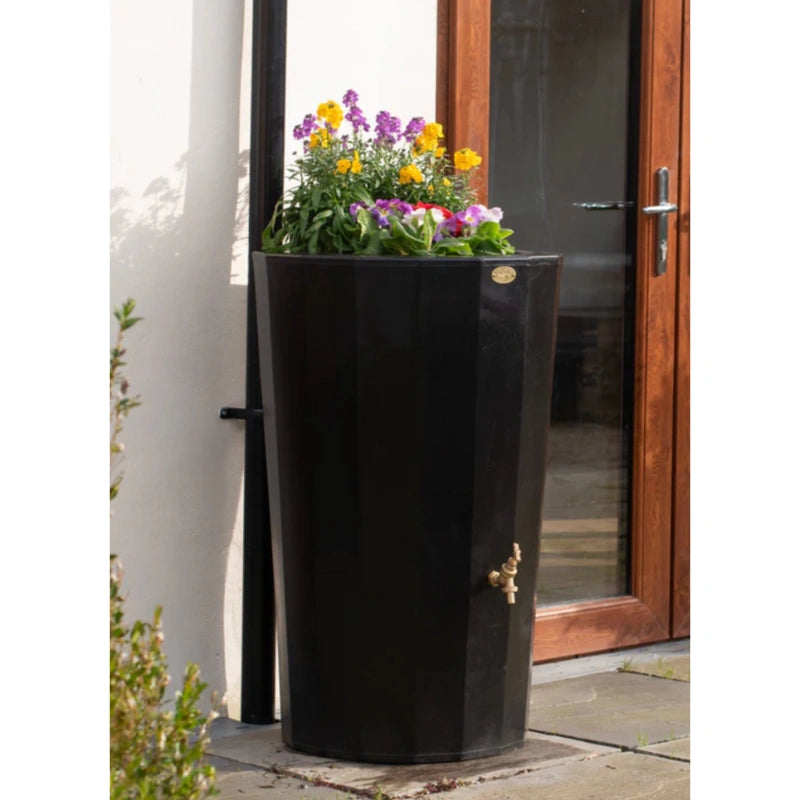 Midi Metropolitan Water Butt Planter in Black
