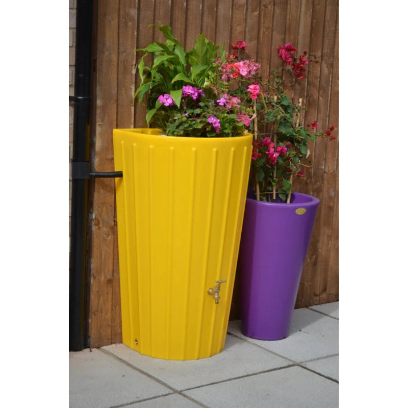 Mini Cosmo Water Butt Planter in Yellow
