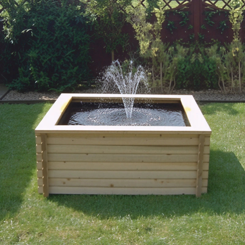 Norlog 120 gallon Square Pond - inc Pump