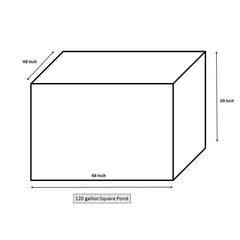 Norlog 120 gallon Square Pond No Pump