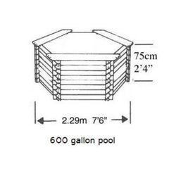 Norlog 600 gallon Koi Pond with sump No Pump