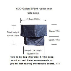 Norlog 600 gallon Koi Pond with sump No Pump