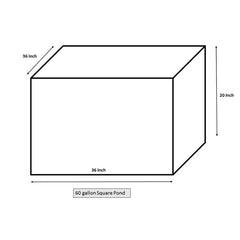 Norlog 60 gallon Square Pond No Pump