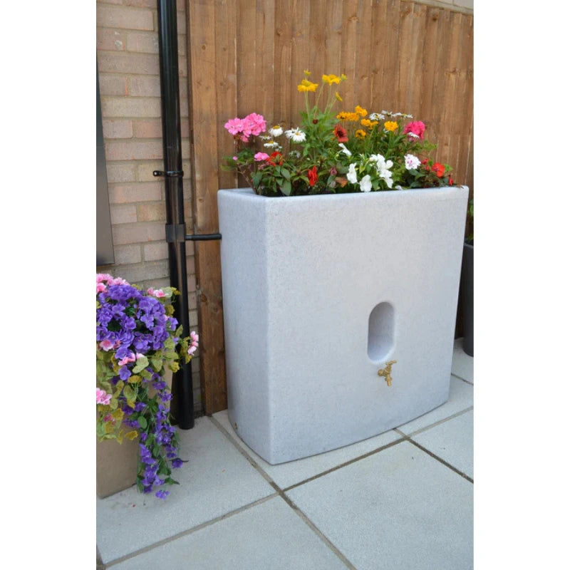 Oasis Water Butt Planter White Marble