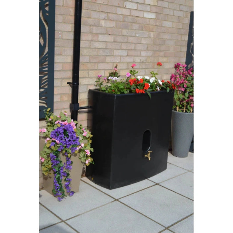 Oasis Water Butt Planter in Black