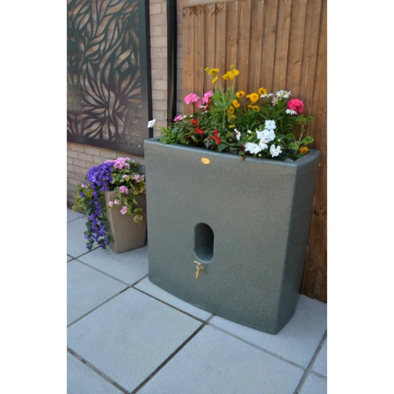Oasis Water Butt Planter in Green Marble