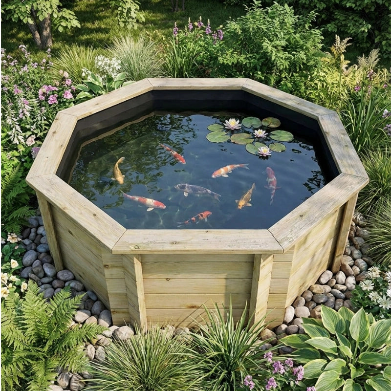 Octagonal Koi Pond 6ft (1.82m), 27mm, 473 gallons