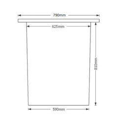Open Top Tank 460 Litres White Marble