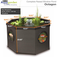 Pennington Aquagarden Complete Raised Window Pond Kit - Octagon