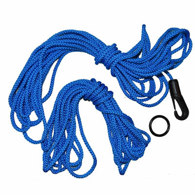 Plastica 12' Leading Edge Cord Kit with Hook and Ring in Blue