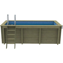 Plastica Nazca 4m x 2m Wooden Pool Package with Invertemp Heat Pump