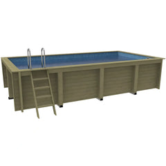 Plastica Nazca 6m x 3m Wooden Pool Package with Invertemp Heat Pump