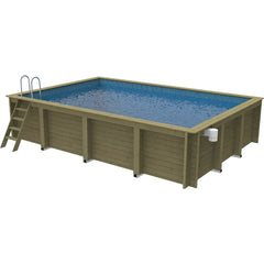 Plastica Nazca 6m x 4m Wooden Pool Package with Invertemp Heat Pump