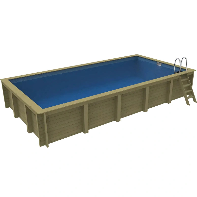 Plastica Nazca 8m x 4m Wooden Pool Package with Argonaut/Endurance Filtration & SwimMaster Counter Current