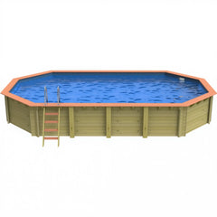 Plastica Westminster Wooden Pool Package with Argonaut/Endurance Filtration & SwimMaster Counter Current & Invertemp Heat Pump