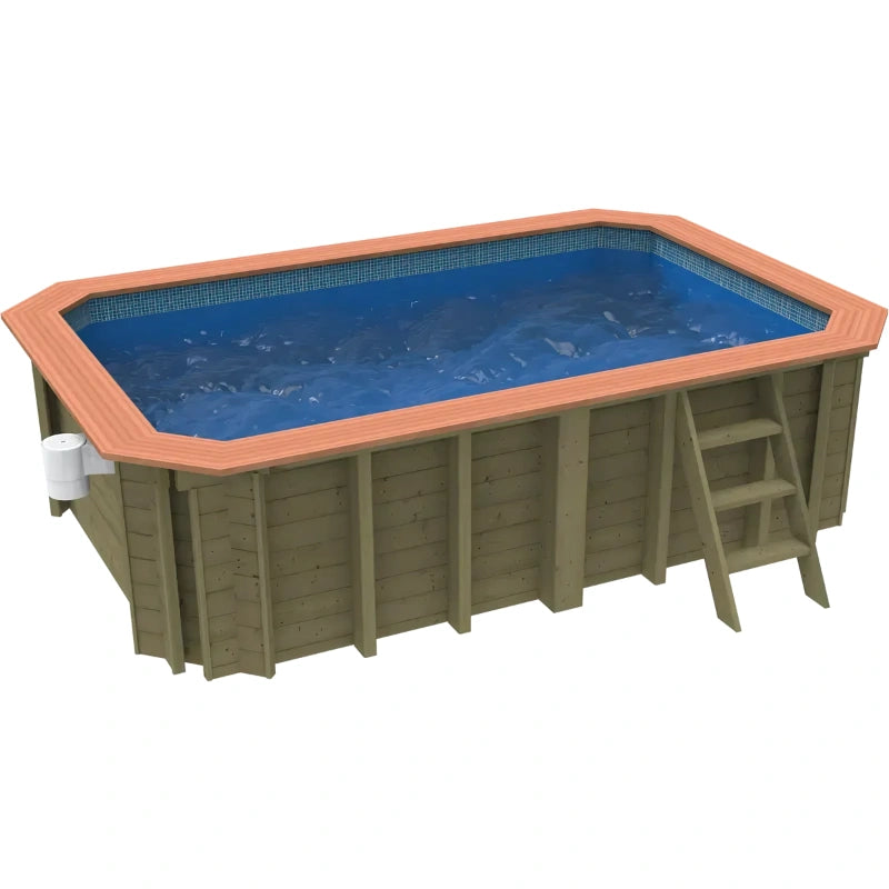 Plastica Wooden Exercise Pool Package with Argonaut/Endurance Filtration & Badu Jet Riva Counter Current