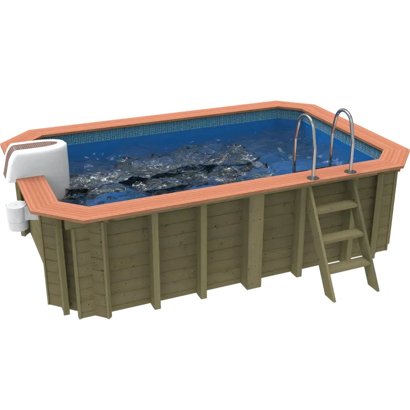 Plastica Wooden Exercise Pool Package with Badu Jet Perla Counter Current