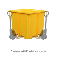 Space Saving IBC Bund Pallet -No Grid - Yellow