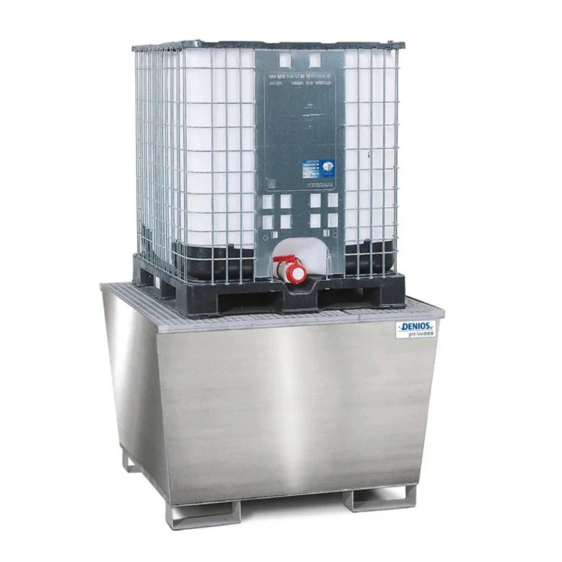 Stainless Steel IBC Bund with Steel Grid