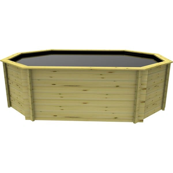 The Garden Timber Company Stretched Octagonal Koi Pond 12ft (3.415m) x 8ft (2.44m), 1419 gallons