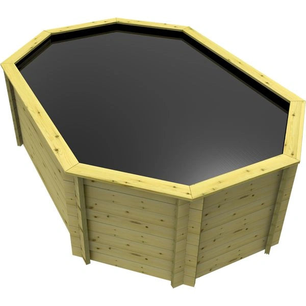 The Garden Timber Company Stretched Octagonal Koi Pond 12ft (3.415m) x 8ft (2.44m), 1419 gallons