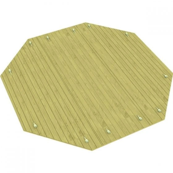 The Garden Timber Company Wooden Sandpit - 10ft Octagonal – 295mm Height – 27mm Thick Wall - Inc Heavy Duty Wooden Lid