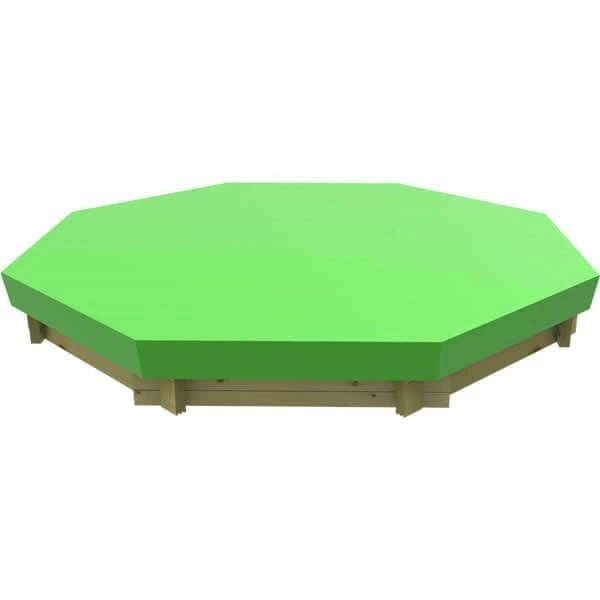 The Garden Timber Company Wooden Sandpit - 10ft Octagonal – 429mm Height – 44mm Thick Wall - Inc Tarpaulin Cover