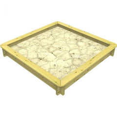 The Garden Timber Company Wooden Sandpit - 2m x 2m – 295mm Height – 27mm Thick Wall inc Tarpaulin Cover
