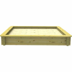 The Garden Timber Company Wooden Sandpit - 2m x 2m – 295mm Height – 44mm Thick Wall - Inc Tarpaulin Cover